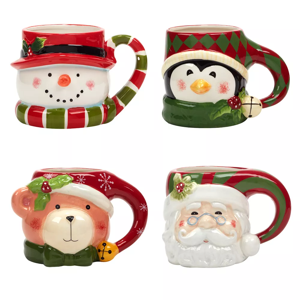 Certified International Holiday 4-pc. Mug Set 1 Certified International Holiday 4-pc. Mug Set