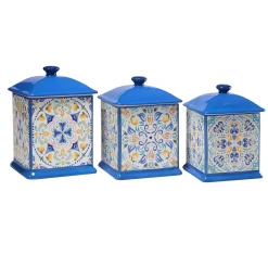 Certified International Lemonade 3-pc. Square Canister Set