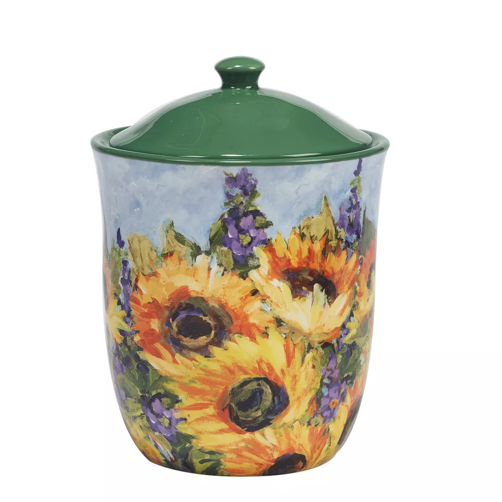 Certified International Sunflower Bouquet 3-pc. Canister Set 3 Certified International Sunflower Bouquet 3-pc. Canister Set - Image 3