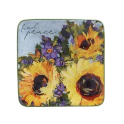Certified International Sunflower Bouquet 4-pc. Canape Plate Set -Certified international Sales 6177508 ALT2