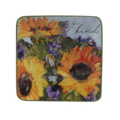 Certified International Sunflower Bouquet 4-pc. Canape Plate Set -Certified international Sales 6177508 ALT3