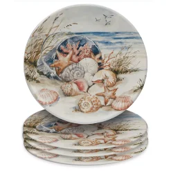 Certified International Coastal Landscape 4-pc. Dinner Plate Set