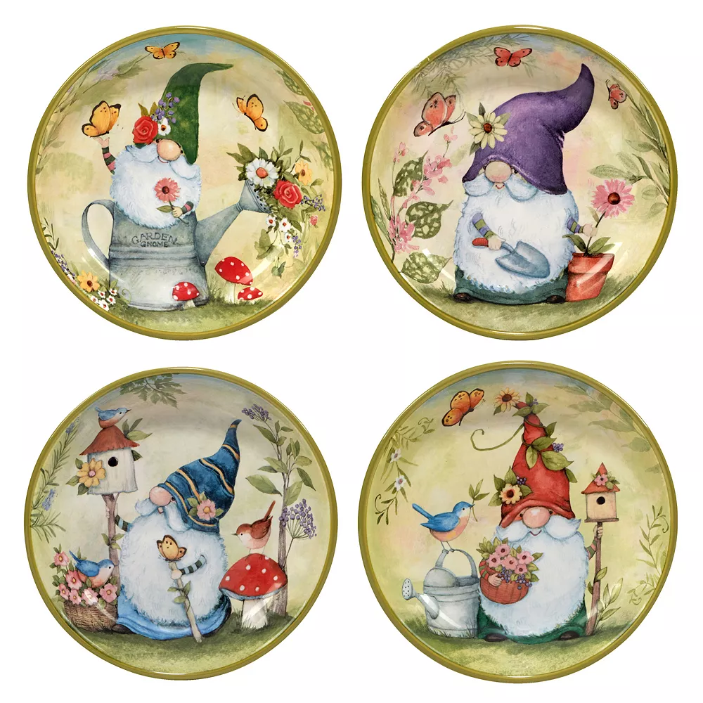 Certified International Garden Gnomes 4-pc. Soup / Pasta Bowl Set 1 Certified International Garden Gnomes 4-pc. Soup / Pasta Bowl Set