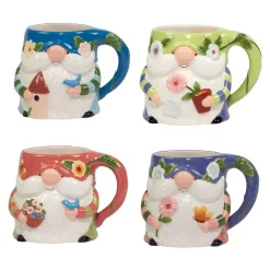 Certified international Sales 12 Certified International Garden Gnomes 4-pc. 3D Mug Set