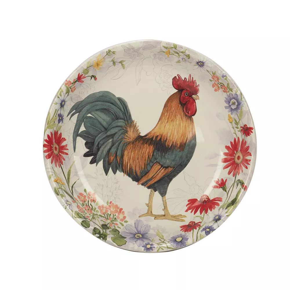 Certified International Floral Rooster 4-pc. Soup / Pasta Bowl Set 3 Certified International Floral Rooster 4-pc. Soup / Pasta Bowl Set - Image 3