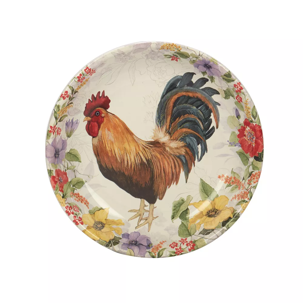 Certified International Floral Rooster 4-pc. Soup / Pasta Bowl Set 4 Certified International Floral Rooster 4-pc. Soup / Pasta Bowl Set - Image 4