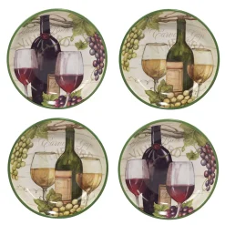 Certified International Meadow Brook Vineyard 4-pc. Soup / Pasta Bowl Set