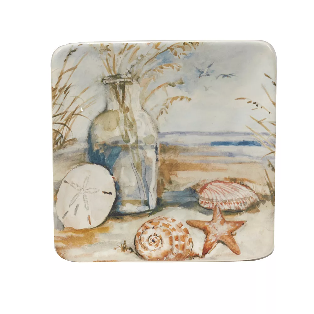 Certified International Coastal Landscape 4-pc. Canape Plate Set 2 Certified International Coastal Landscape 4-pc. Canape Plate Set - Image 2