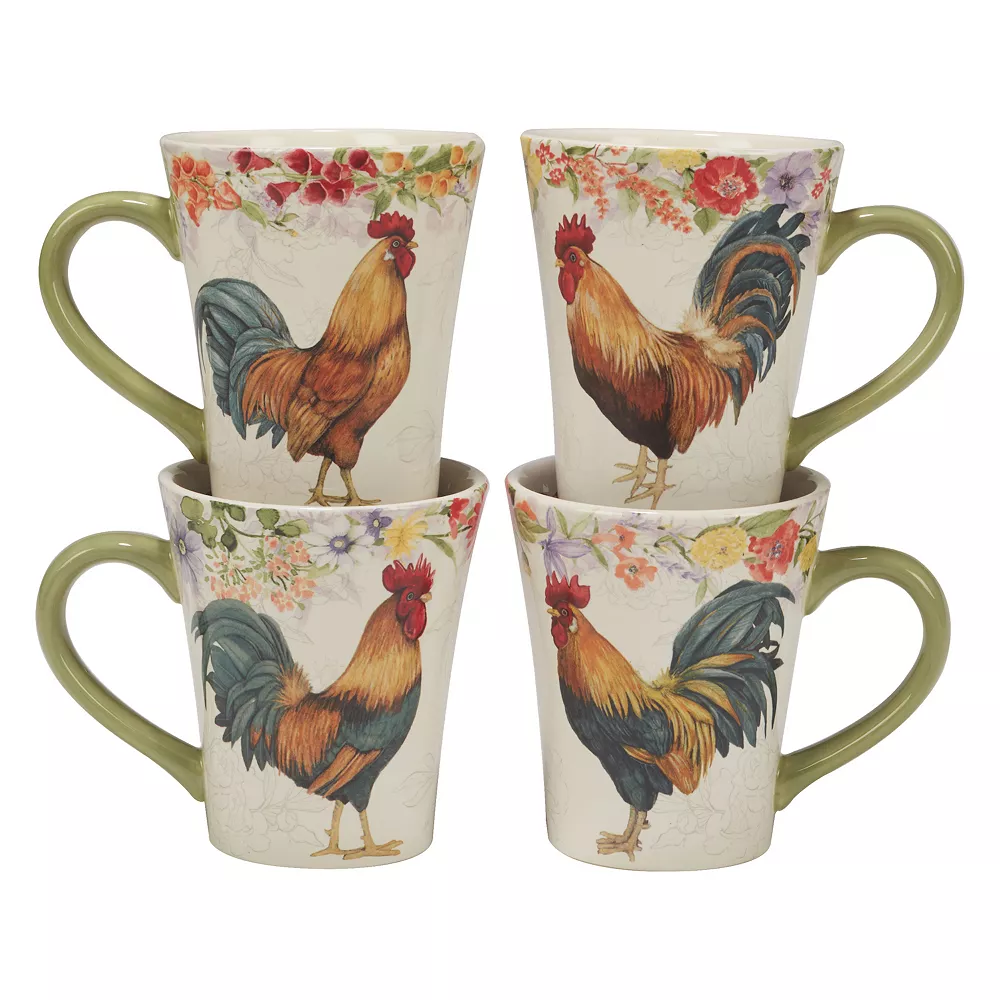 Certified International Floral Rooster 16-pc. Dinnerware Set 4 Certified International Floral Rooster 16-pc. Dinnerware Set - Image 4