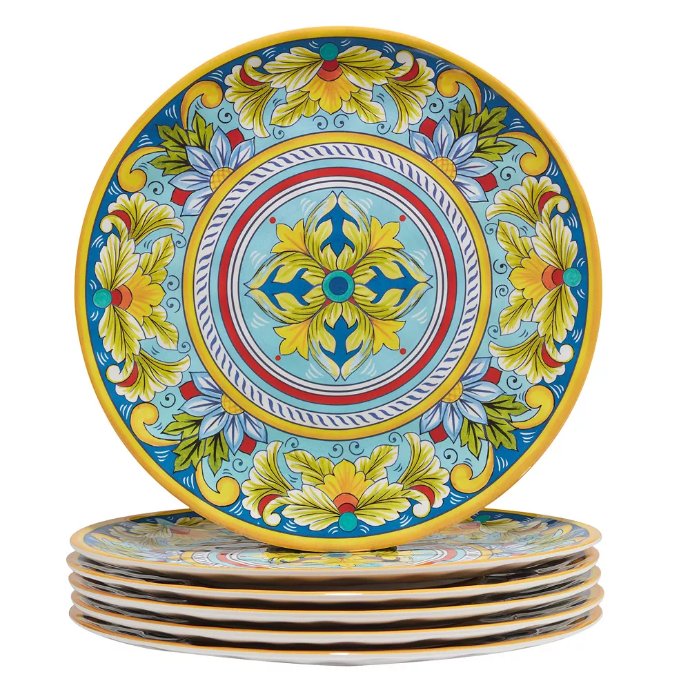 Certified International Palermo 6-pc. Melamine Dinner Plate Set 1 Certified International Palermo 6-pc. Melamine Dinner Plate Set