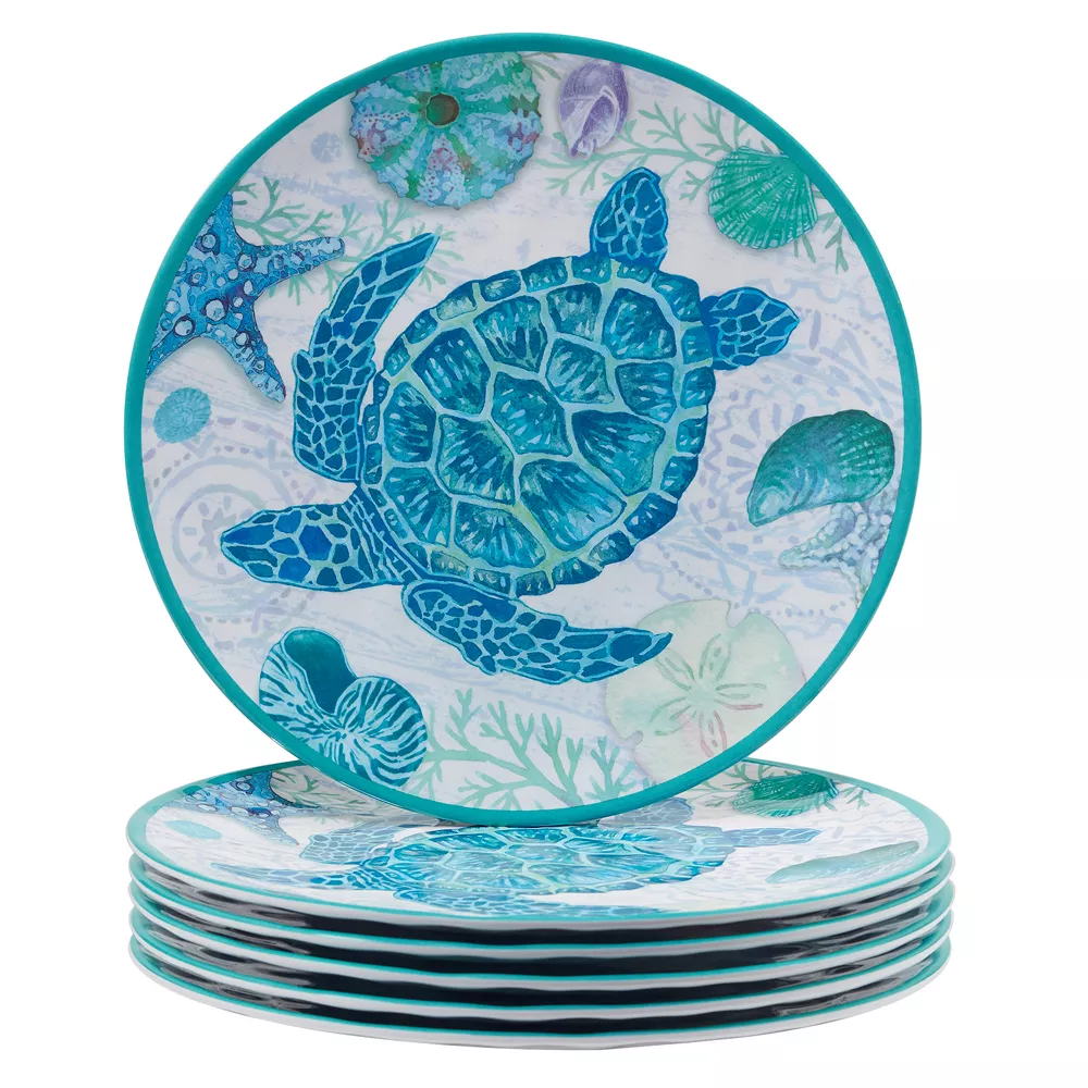 Certified International Serene Seas 6-pc. Melamine Dinner Plate Set 1 Certified International Serene Seas 6-pc. Melamine Dinner Plate Set