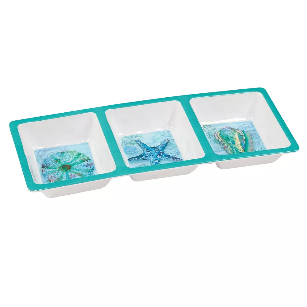 Certified International Serene Seas 3-pc. Melamine Hostess Set 3 Certified International Serene Seas 3-pc. Melamine Hostess Set - Image 3