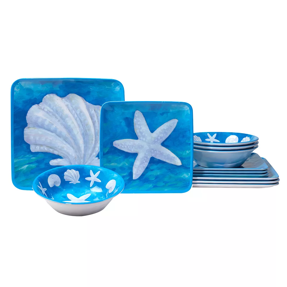 Certified International Ocean Beach 12-pc. Melamine Dinnerware Set 1 Certified International Ocean Beach 12-pc. Melamine Dinnerware Set