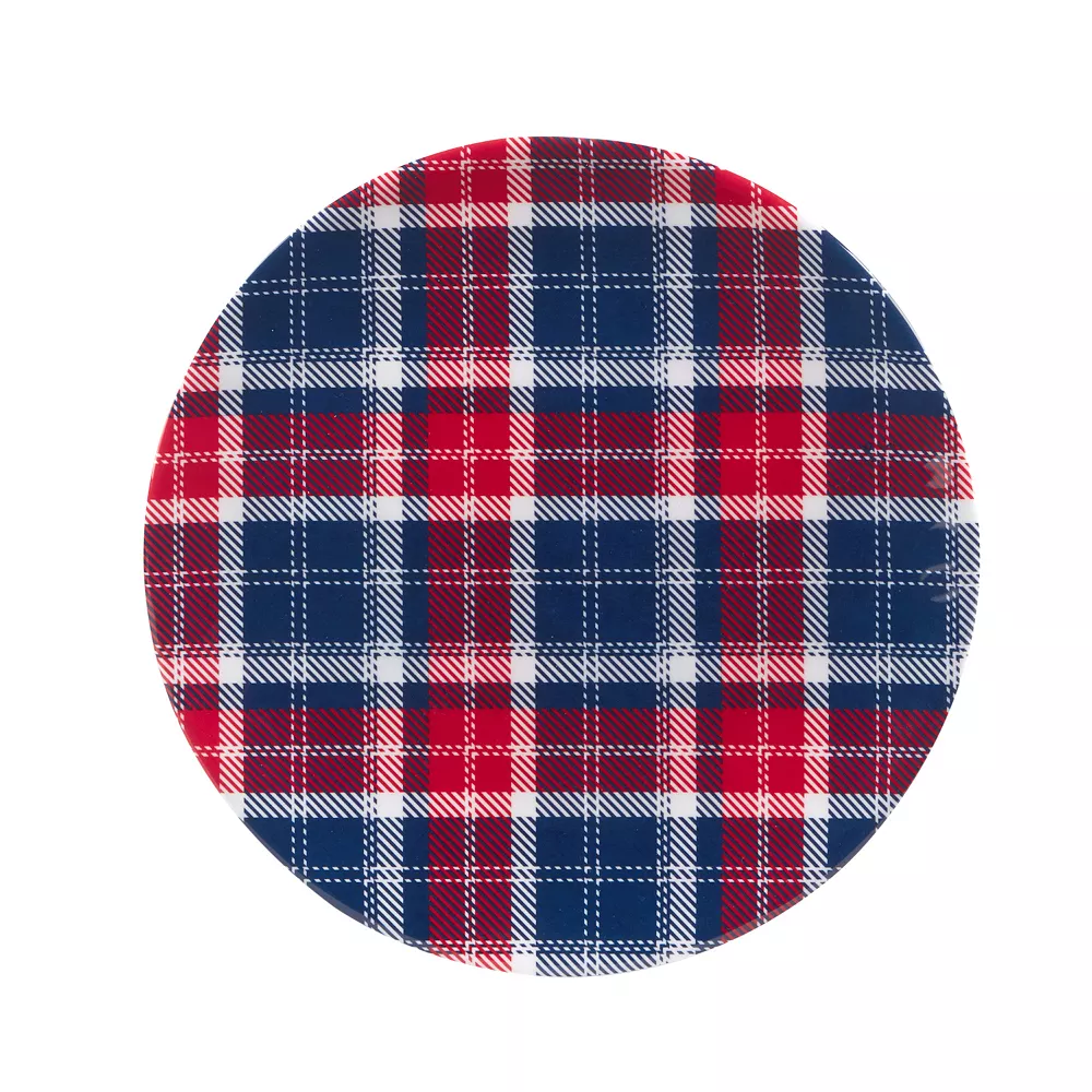 Certified International Patriotic Plaid 12-pc. Melamine Dinnerware Set 3 Certified International Patriotic Plaid 12-pc. Melamine Dinnerware Set - Image 3
